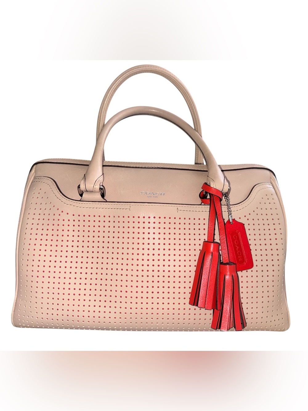 2012 Coach Legacy Perforated Leather Haley Satchel  (Style No. 23577)